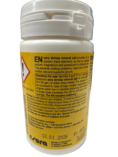 Sera Shrimp Mineral Salt 105G