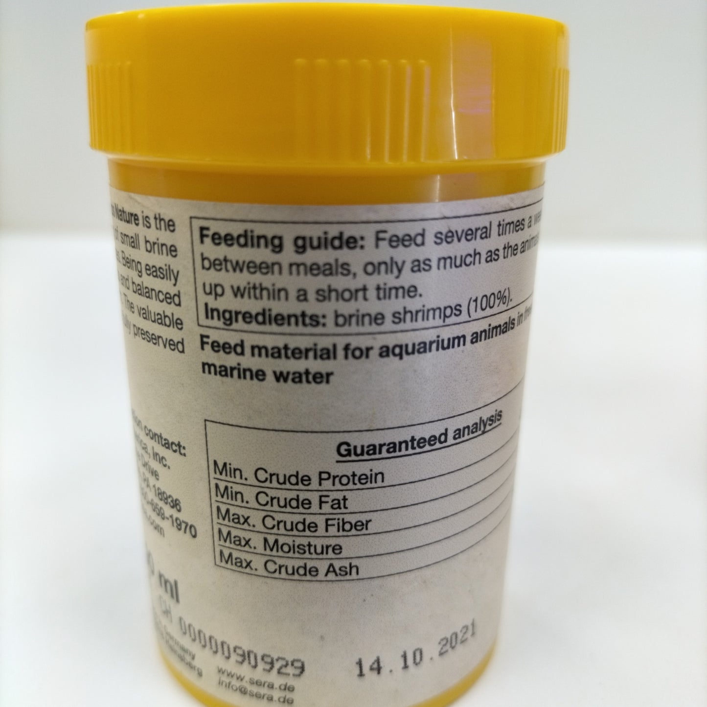 سيرا FD الأرتيميا الروبيان تجميد DIRED يعامل طعام الأسماك