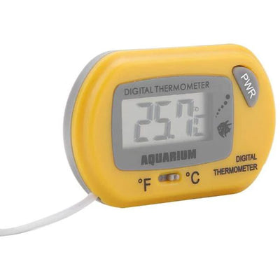 Yellow Digital Aquarium Thermometer (Oval Shape)