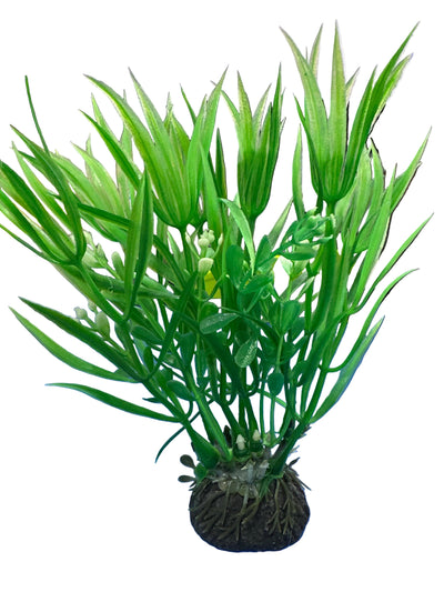 Artificial Aquarium Grass Plant with White Buds
