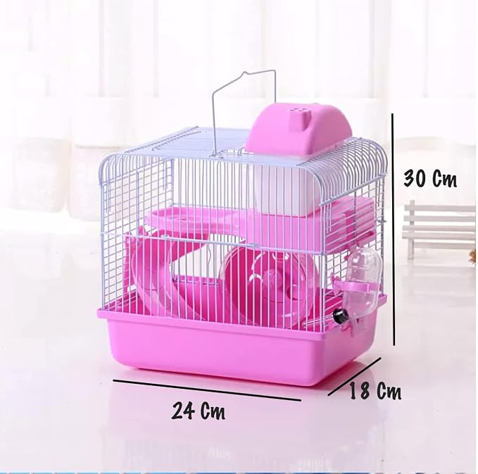Hamster Cage Size : 23x23x17 CM