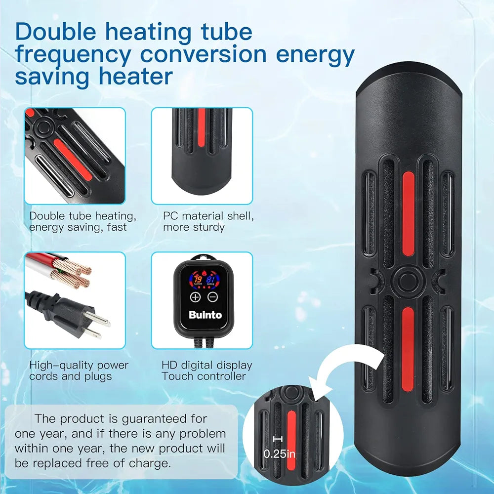 سخان آي أكواريوم مزدوج الأنبوب 800 وات SN-H5