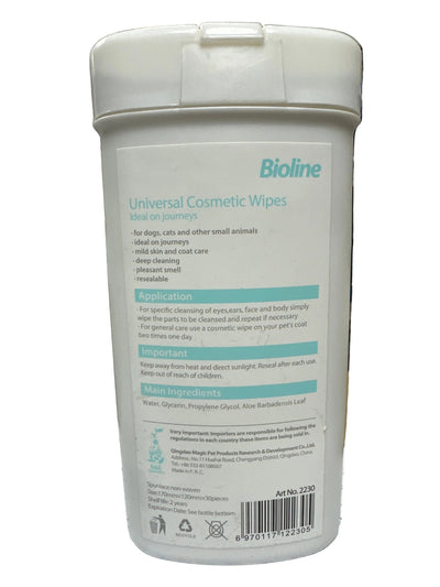 Bioline Universal Cosmetic Wipes – 30 Pieces