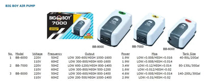 مضخة هواء بيج بوي مزدوجة 7000