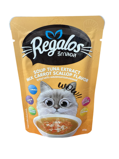 Regalos Soup Tuna Extract Mix Carrot Scallop Flavour 40g