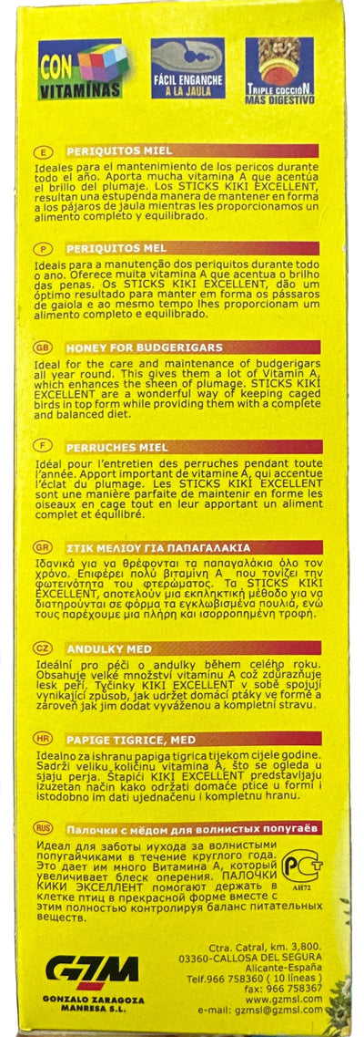 KIKI Excellent Honey Sticks for Budgies