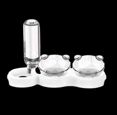 Double Pet Bowl with Feeder