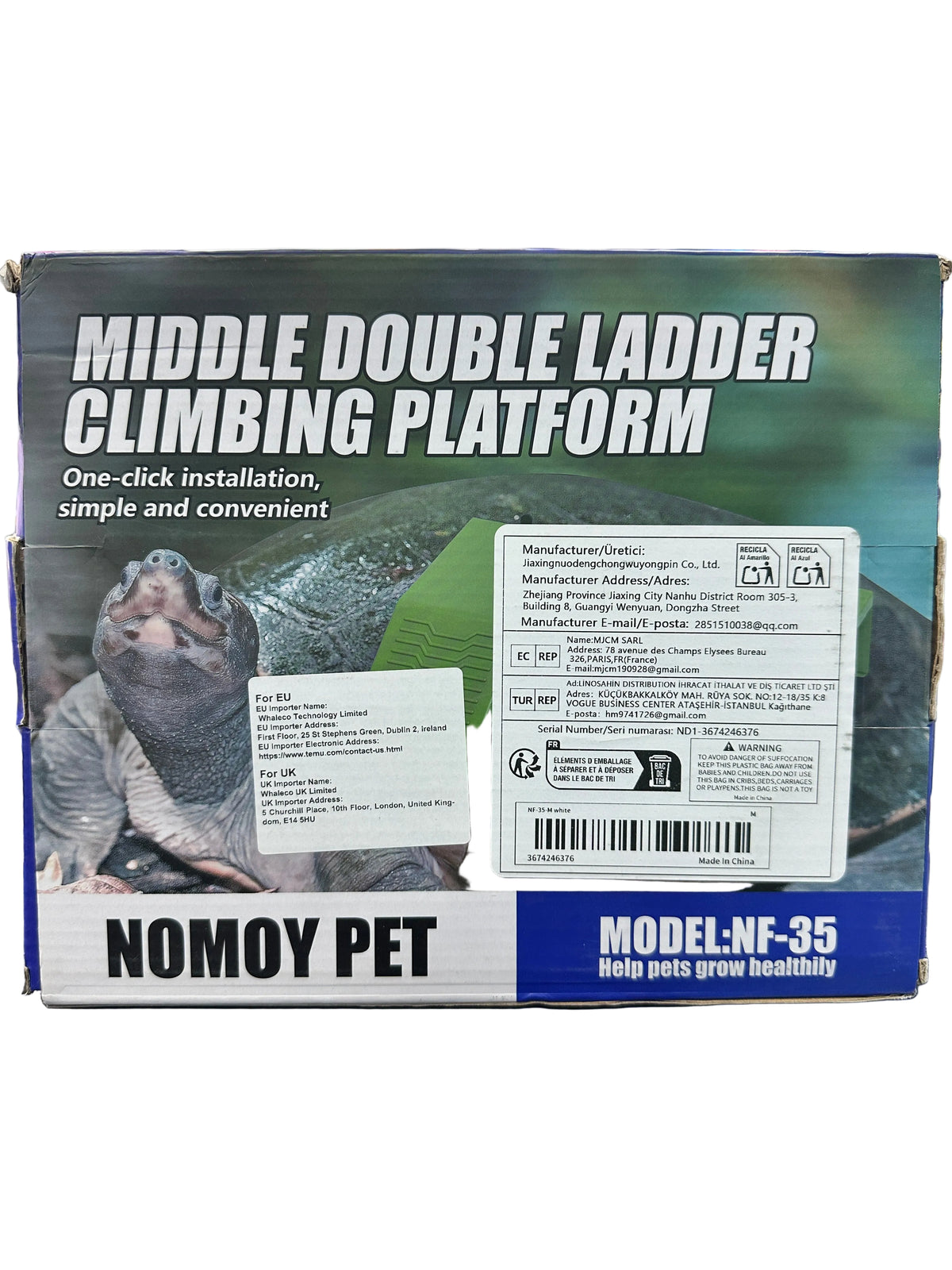 NOMOYPET Middle Double Ladder Climbing Platform (NF-35)