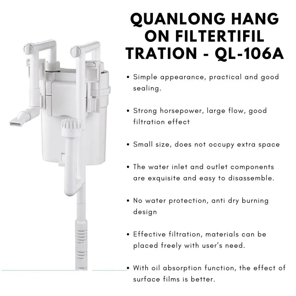Karis Quanlong Hang-On Mini Canister Filter with Skimmer QL-106A