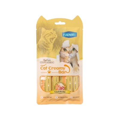 Faenbei Cat Creamy Bar 15g x 5Pcs (Tuna & Shrimp)