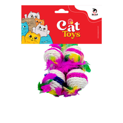 Cat Sisal Ball 4Pcs (4.3Cm