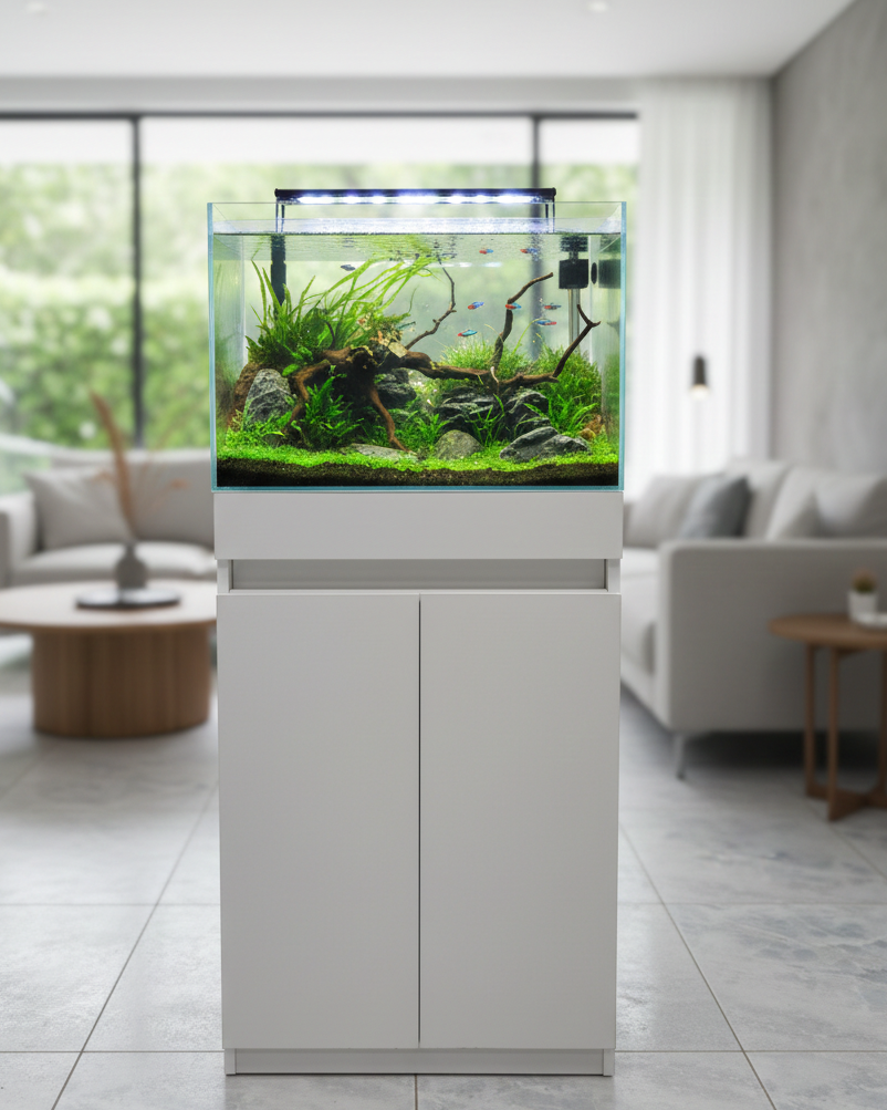 Crystal Tank For Aquascape with Cabnet