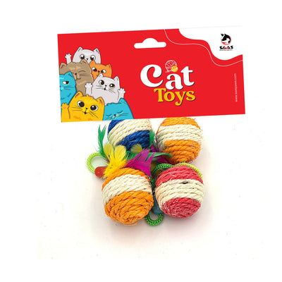 Cat Sisal Ball 4Pcs (4Cm)
