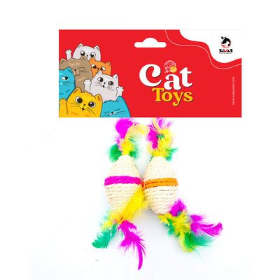 Cat Sisal Hemp Toy 2Pcs (4.5Cm)