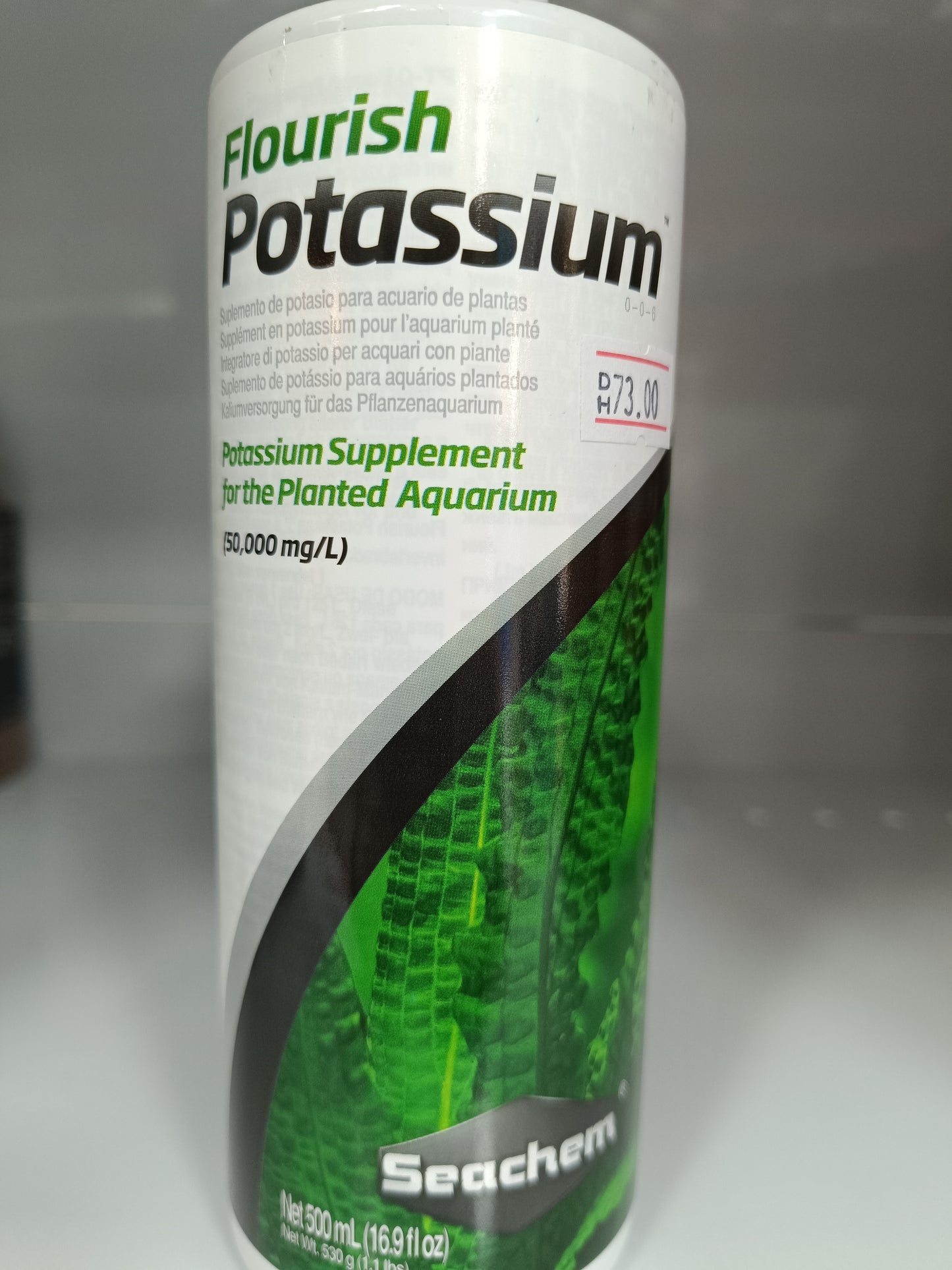 SEACHEM FLOURISH POTASSIUM SUPPLEMENT FOR THE PLANTED AQUARIUM 500ML