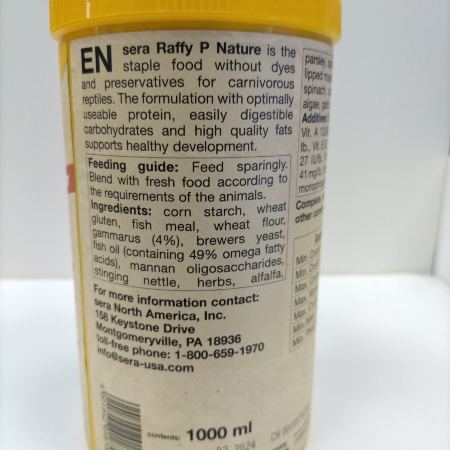 سيرا رافي بي طعام السلحفاة 1000 مل