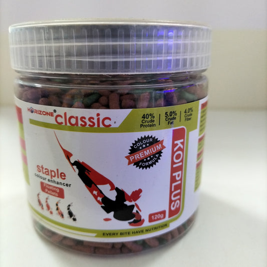 HORIZONE STAPLE KOI PLUS FISH FOOD 120G