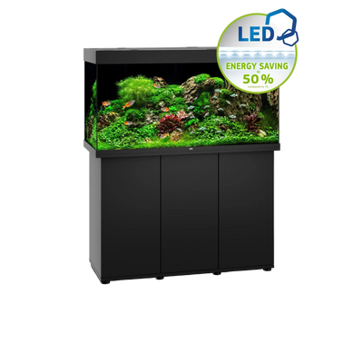 Rio 350 LED Aquarium With Cabinet Black
