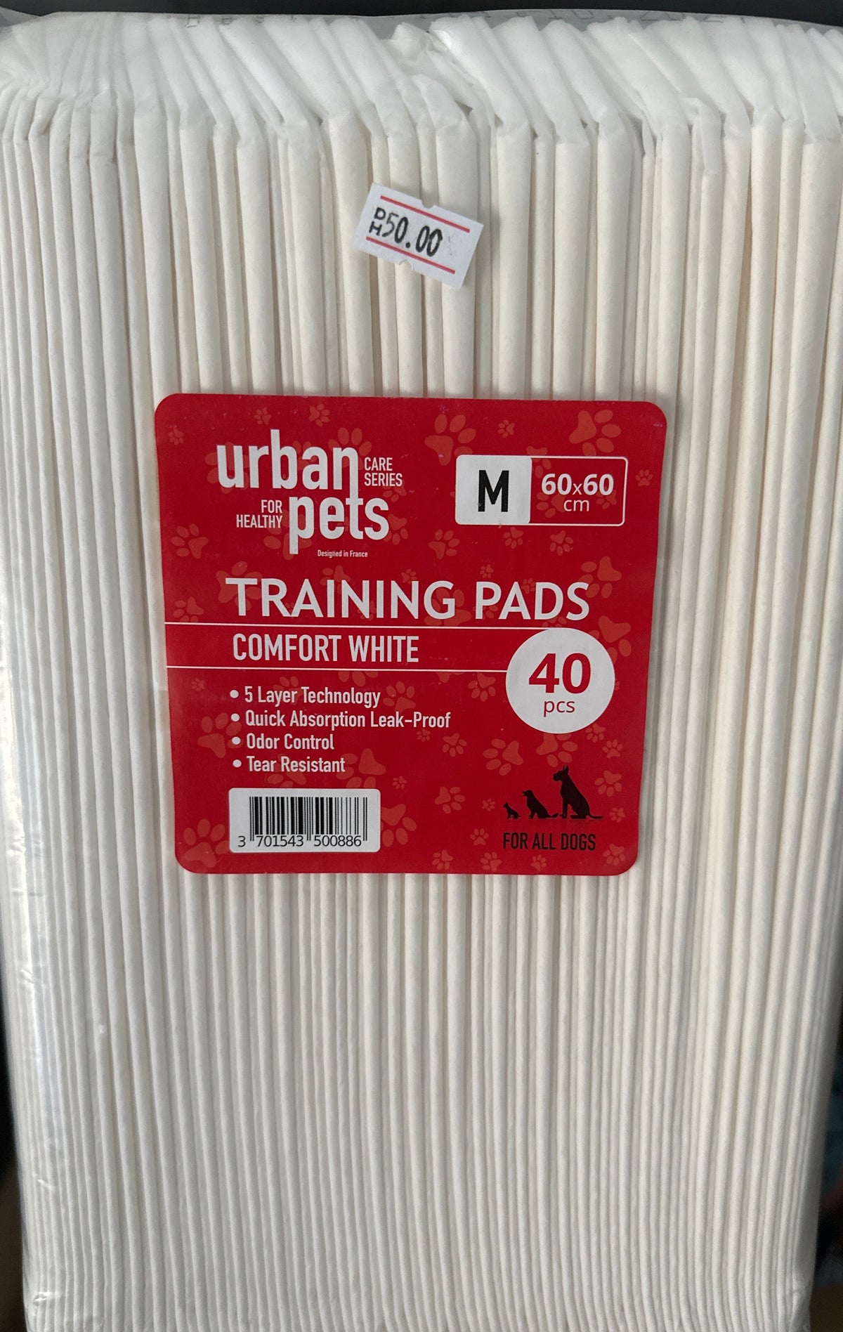 Urban Pets Premium Ultra Training Pads – 60 × 60 cm