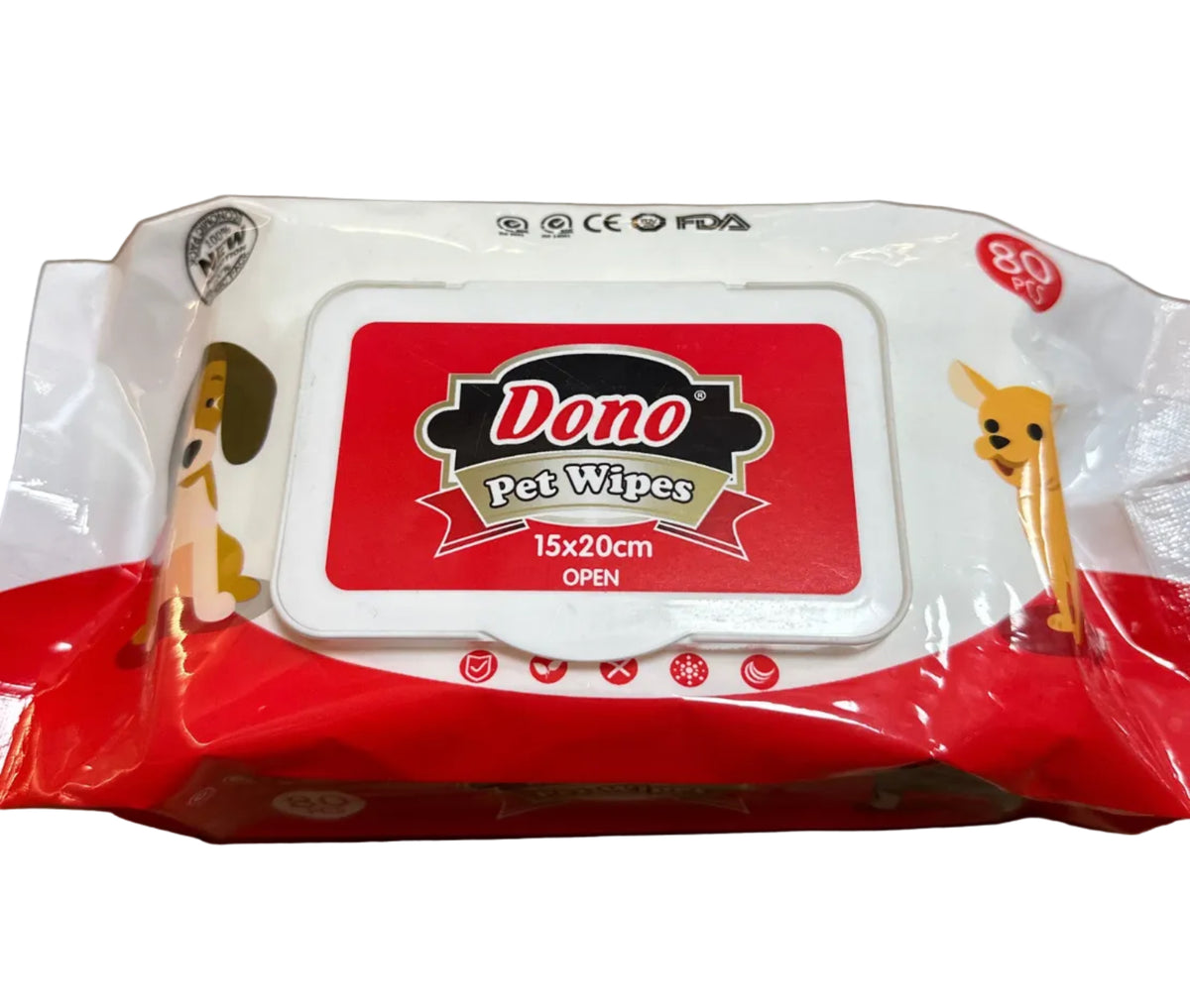 Dono Pet Wipes – 15 × 20 cm 80pcs