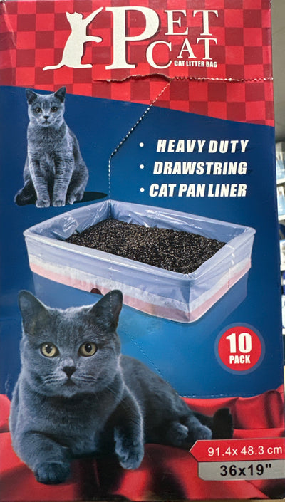 Pet Cat Heavy Duty Cat Litter Bags – 10 Pack