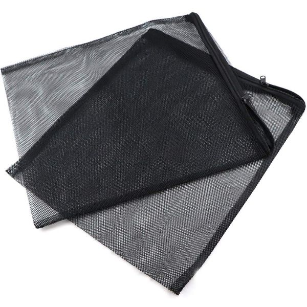Filter Net Bag Aquarium Zipper Mesh Black 3 Sizes (Small Hole)