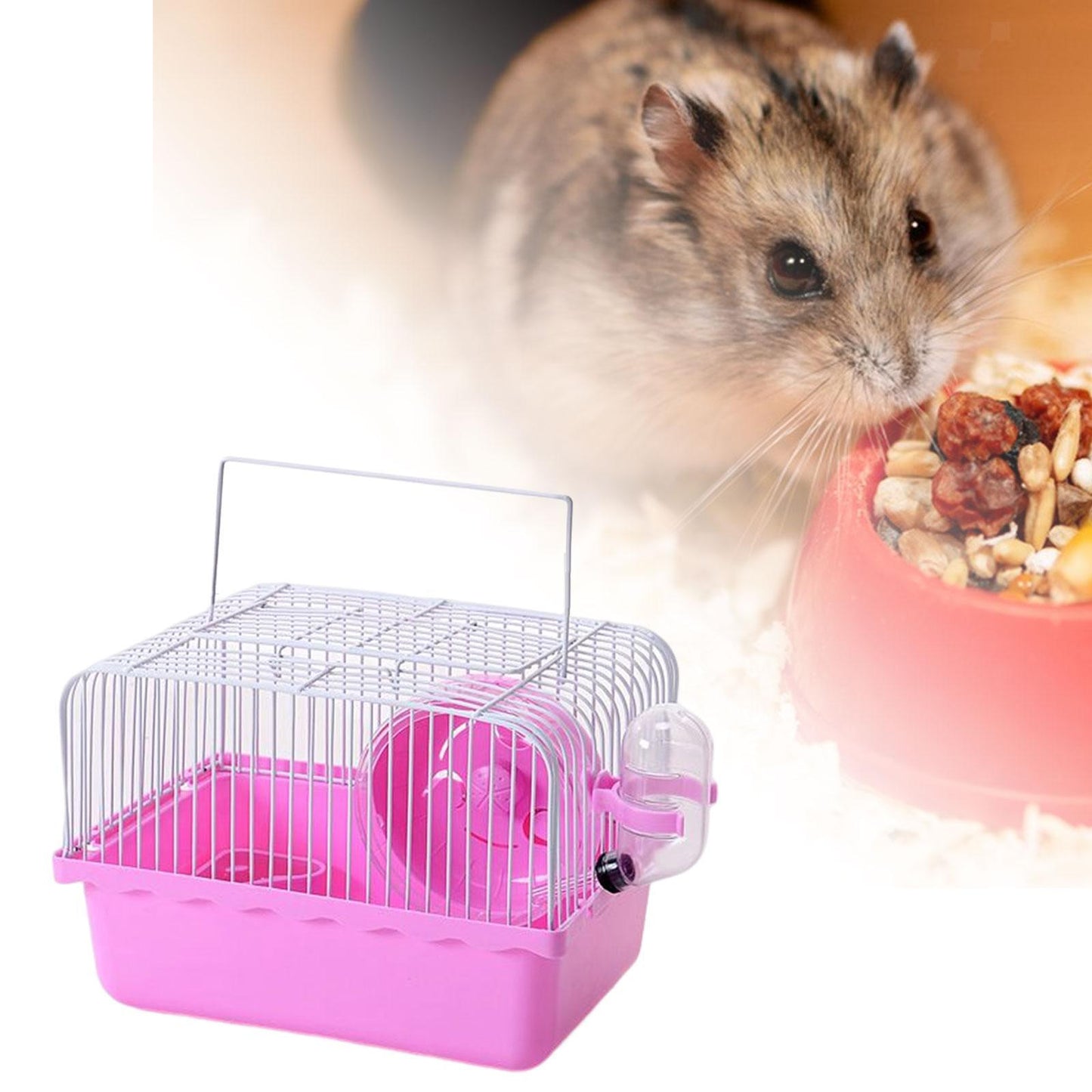 Hamster Cage Size : 23x23x17 CM