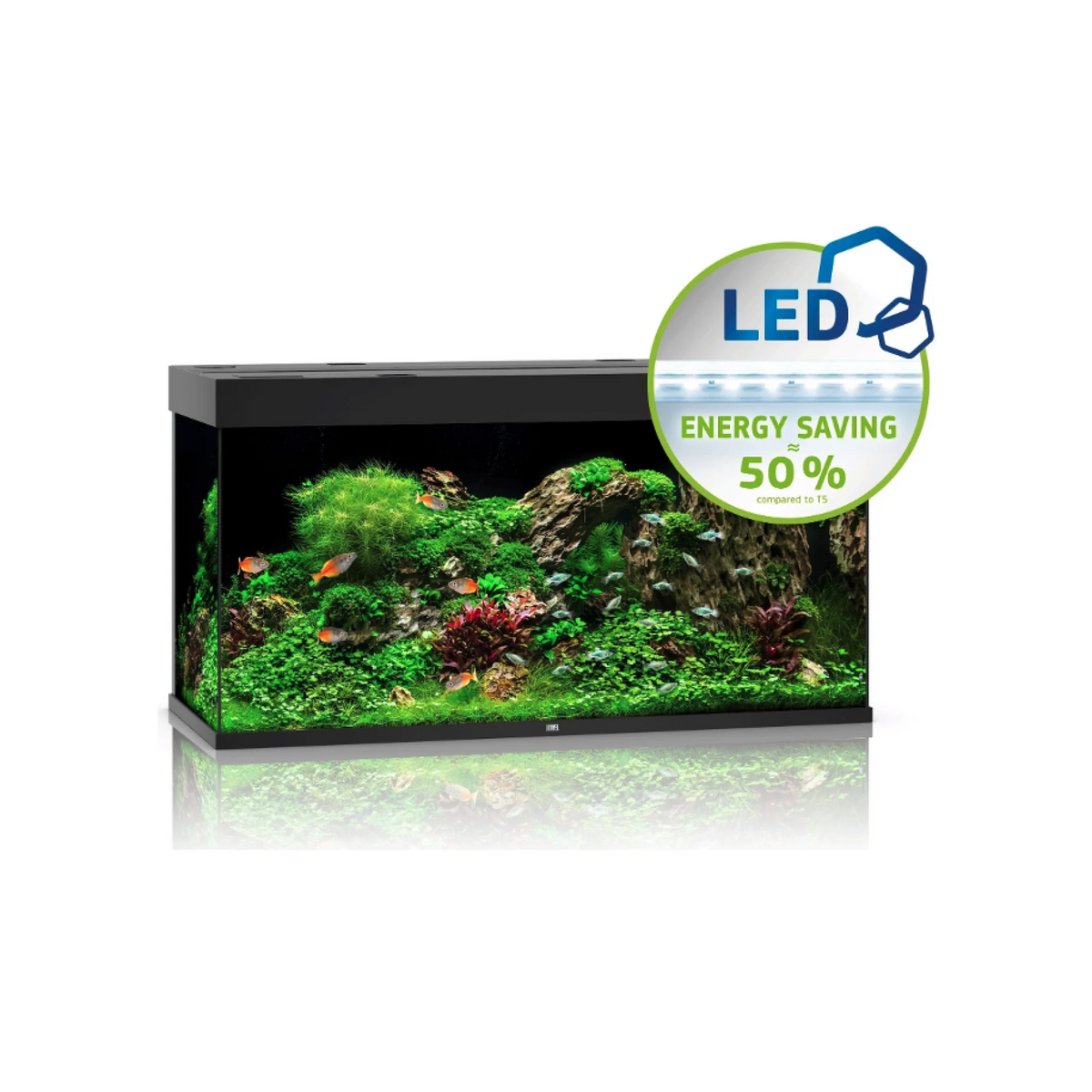 Rio 350 LED Aquarium With Cabinet Black