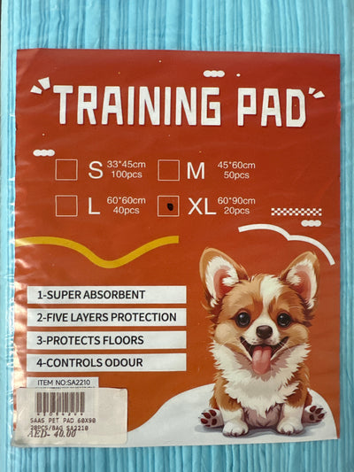 Pet Training Pads XL – 60 × 90 cm (20 Pcs)