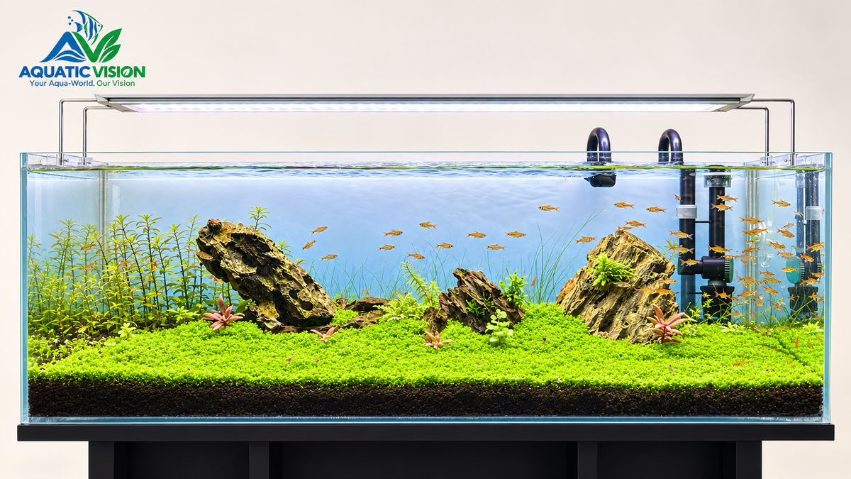 Emerald Highlands – Mountain Stone Carpet Planted Aquarium