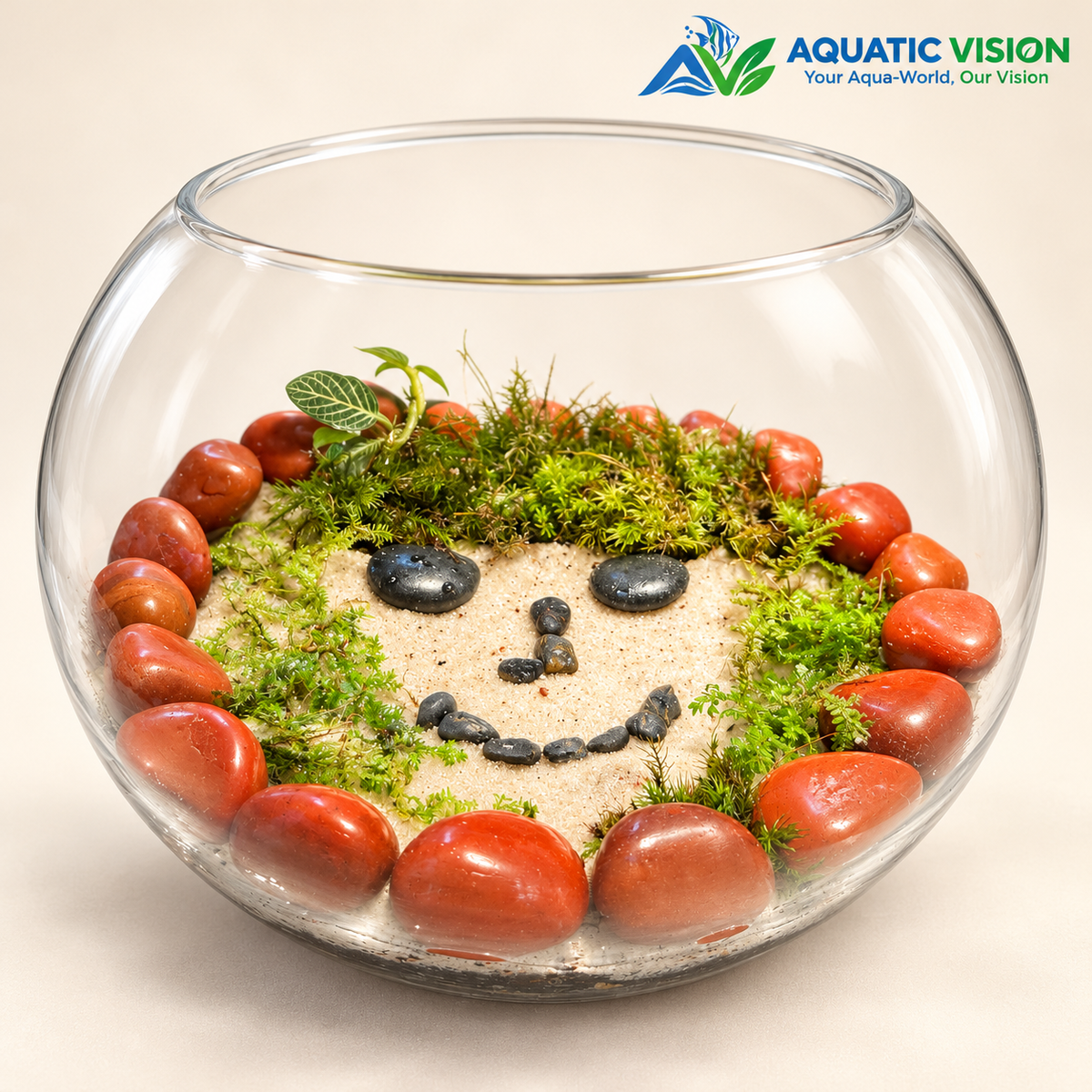 Happy Little Garden – 8 - Smiley Face Glass Bowl Terrarium
