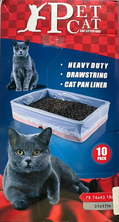 Pet Cat Heavy Duty Cat Litter Bags – 10 Pack