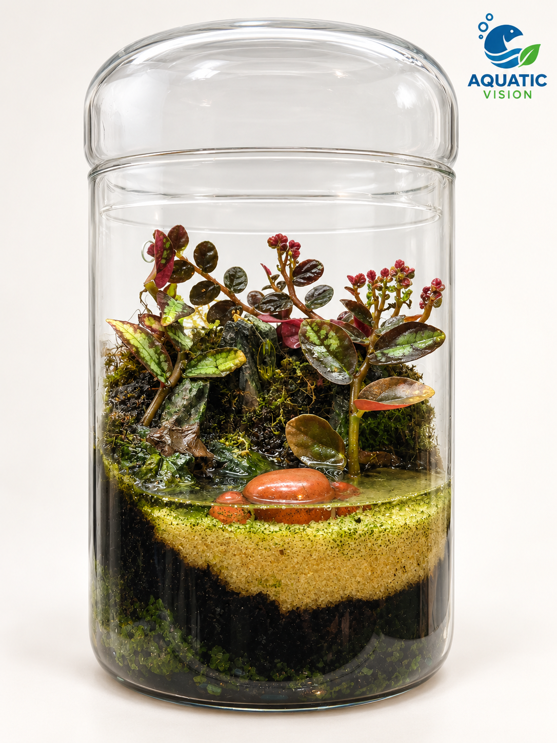 Ruby Mosaic Glass Terrarium