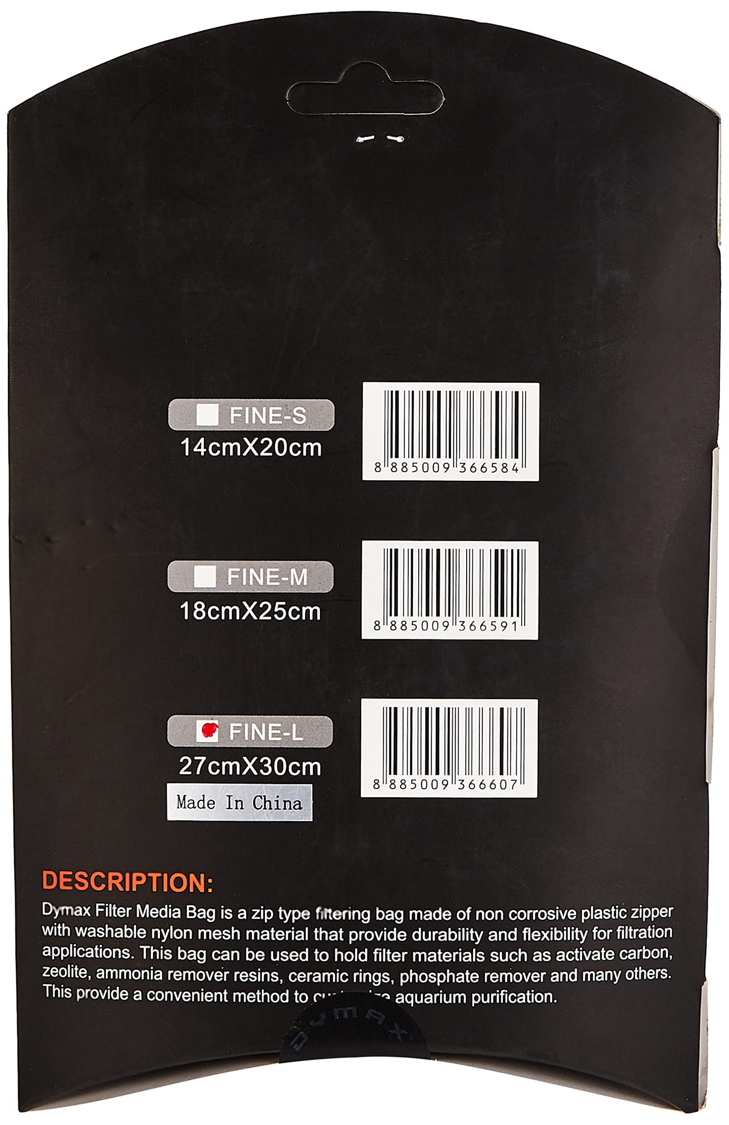 Dymax Filter Media Bag
