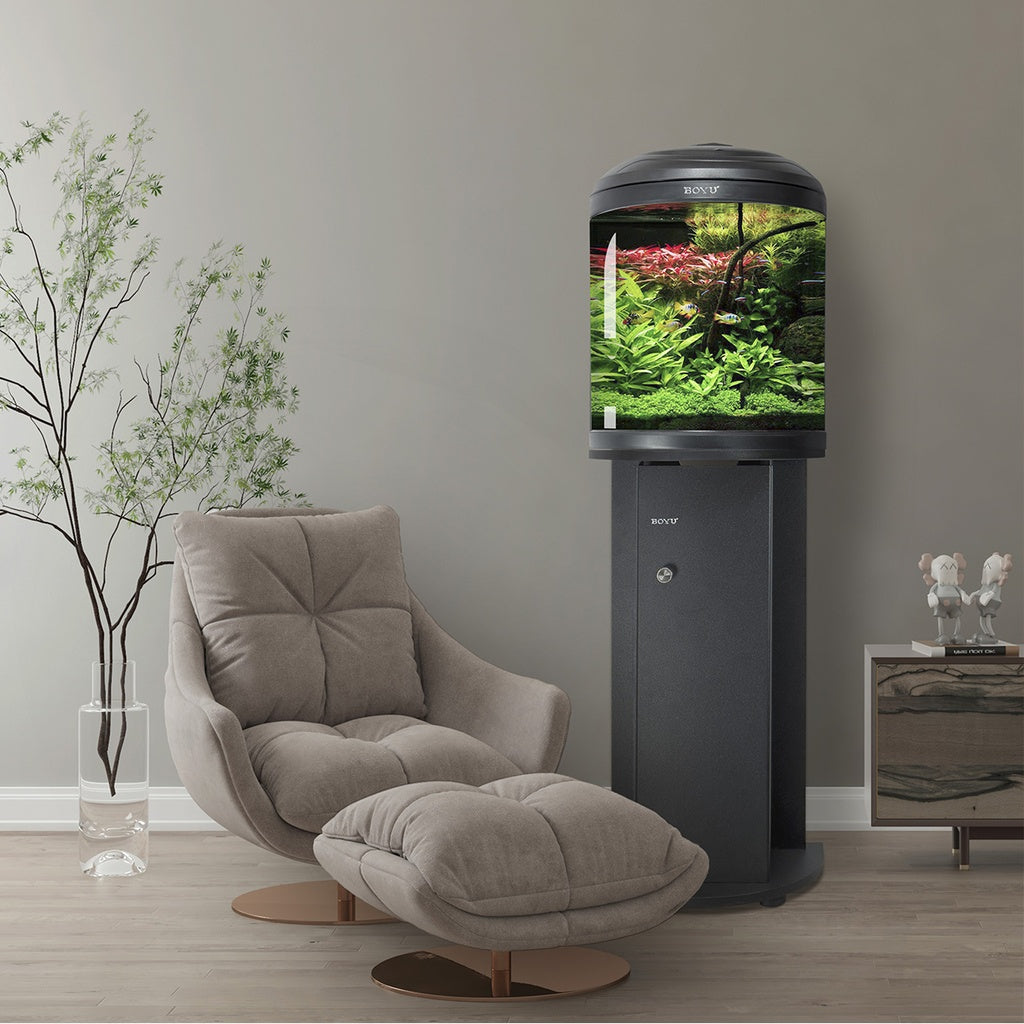 حوض السمك BOYU HALFMOON + الخزانة