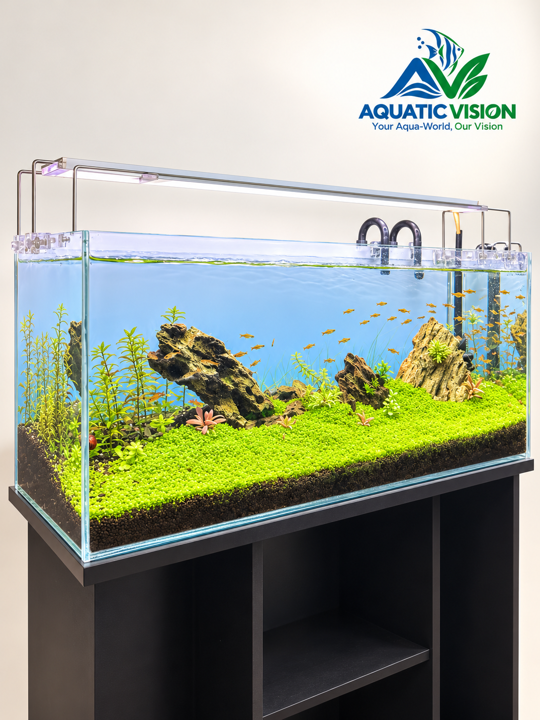 Emerald Highlands – Mountain Stone Carpet Planted Aquarium