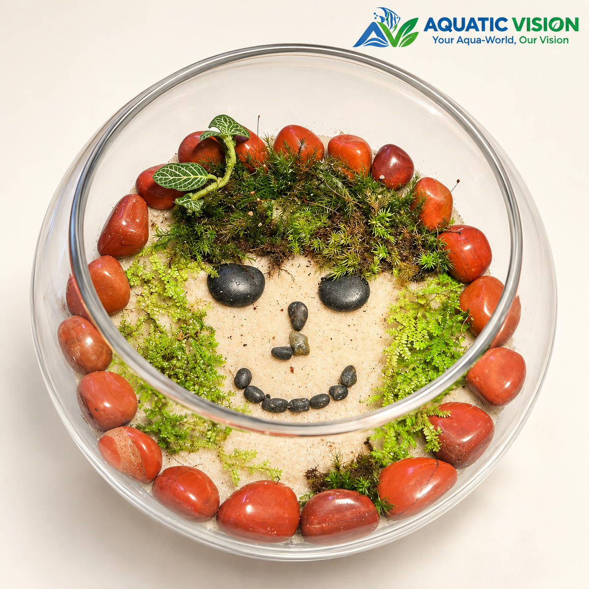 Happy Little Garden – 8 - Smiley Face Glass Bowl Terrarium