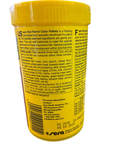 SERA Red Parrot Granules 250ml