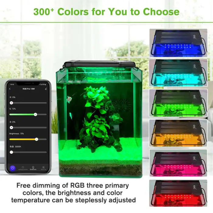 Hygger Bluetooth LED Aquarium Light with App Control for Freshwater & Planted Tank HG-028