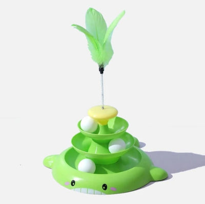 CAT TOWER TOY with Feathers