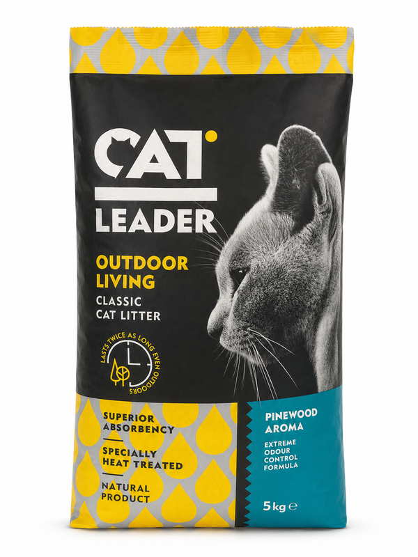 Cat Leader Outdoor Living Classic Cat Litter – Pinewood Aroma, 5 kg