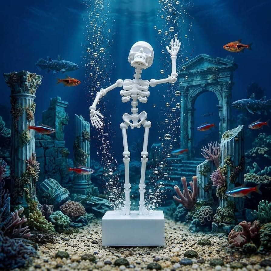 Aquarium Dancing Skeleton