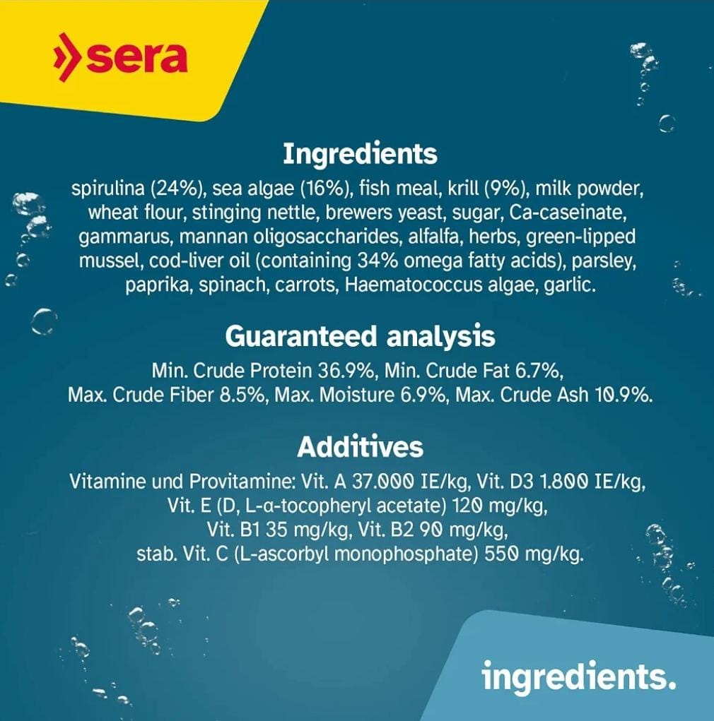 Sera Spirulina Tablets, 15g.