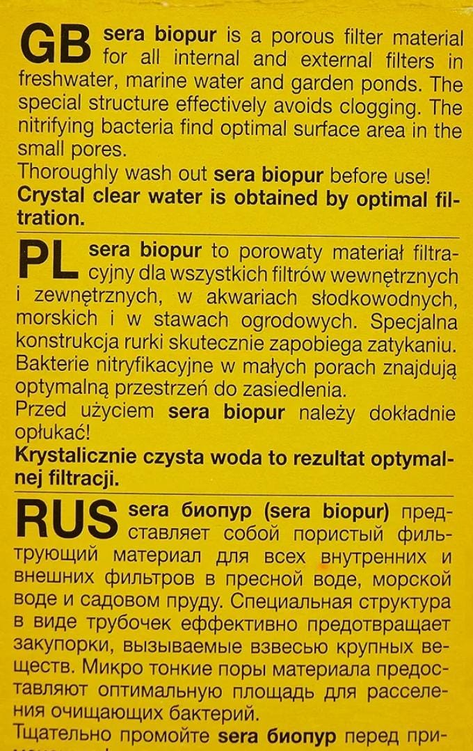 Sera Biopur 750GR