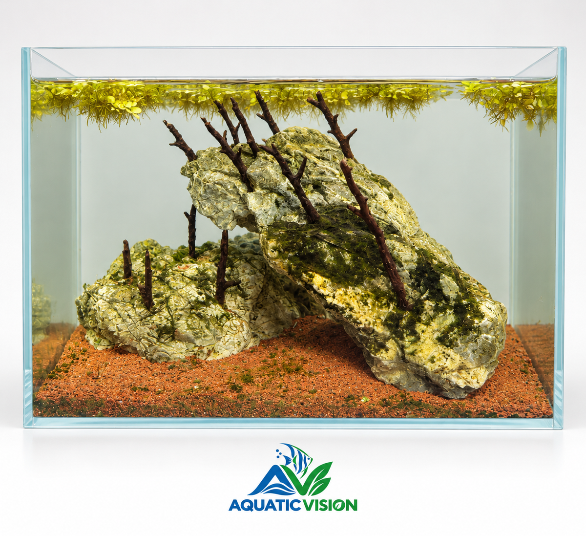 Emerald Cliff – Natural Nano Aquascape (26 × 17 × 20 cm)