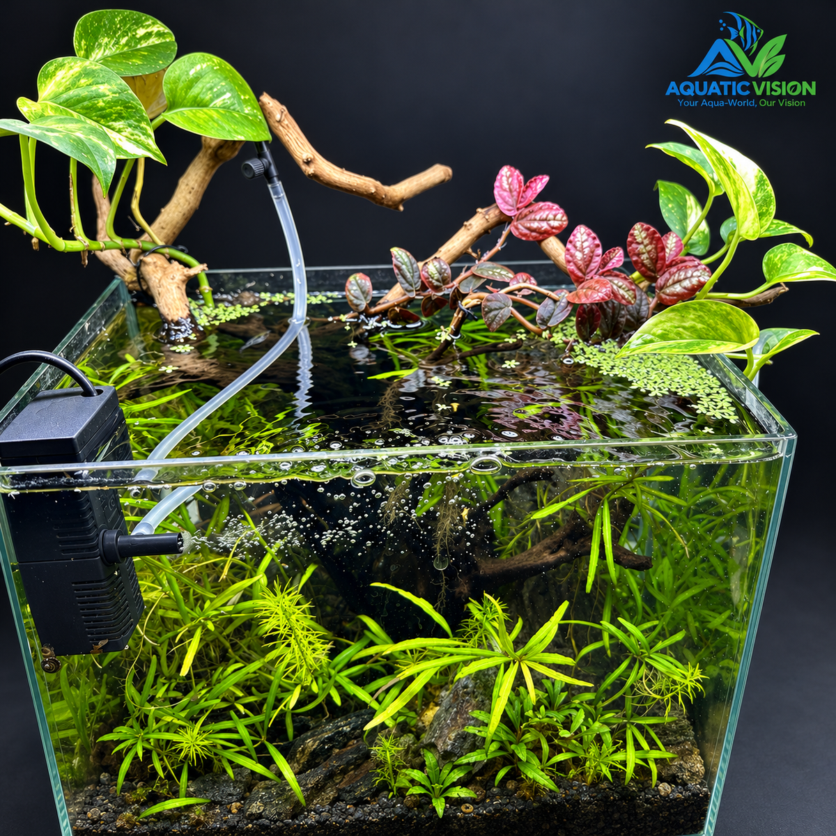 Emerald Canopy – Premium Driftwood Planted Nano Aquarium