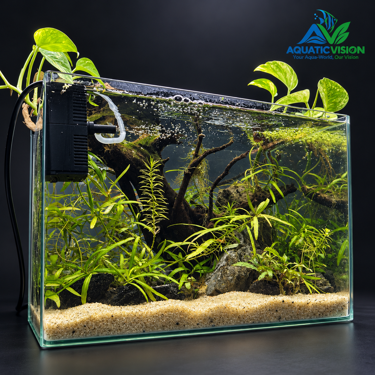 Emerald Canopy – Premium Driftwood Planted Nano Aquarium