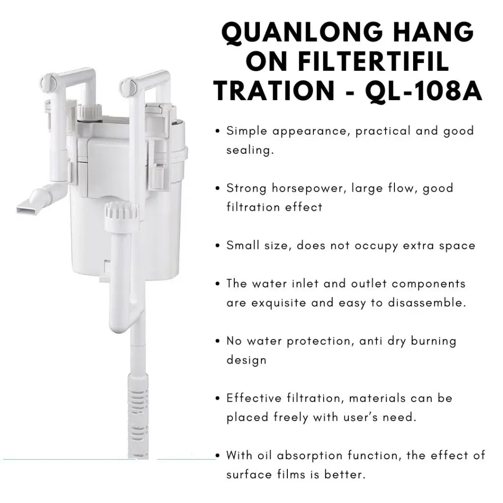 Karis Quanlong Hang-On Mini Canister Filter with Skimmer QL-108A
