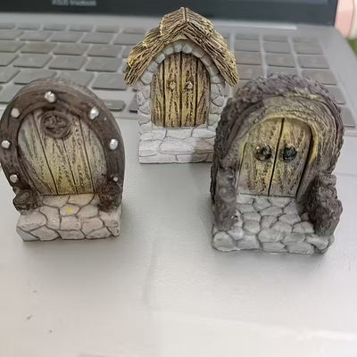 Wooden Door Resin Crafts For Terrarium