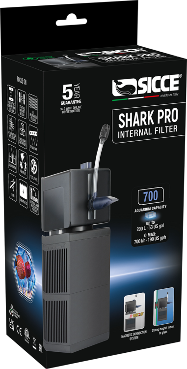 فلتر داخلي SICCE SHARK PRO 500 لتر/ساعة